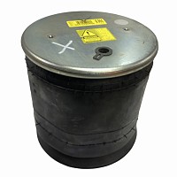 Пневмоподушка со стаканом 2 отверстия M12 1 отверстие-штуцер M22 поршень пластиковый 1 отверстие Schmitz Turtech | ТопДизель