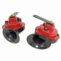 Сигнал звуковой рупорный 90мм 410/510Гц 118дБ 24В LOW/HIGH комплект MAN/DAF/Volvo/Scania Airline | ТопДизель