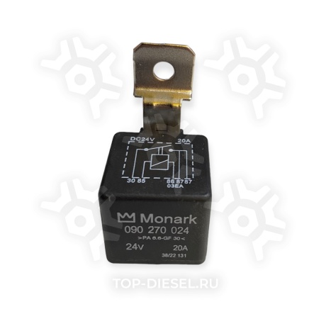090270024 Реле 24V, 20A 5 контактов Mercedes-Benz, Man, Daf, Volvo Monark купить рис.3